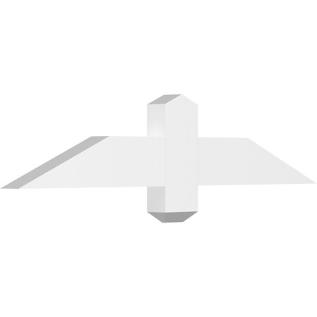 Ekena Millwork Eugene Architectural Grade PVC Gable Bracket, 36"W x 7 1/2"H x 2"D x 4"F, 5/12 Pitch GBP036X08X0204EUG00